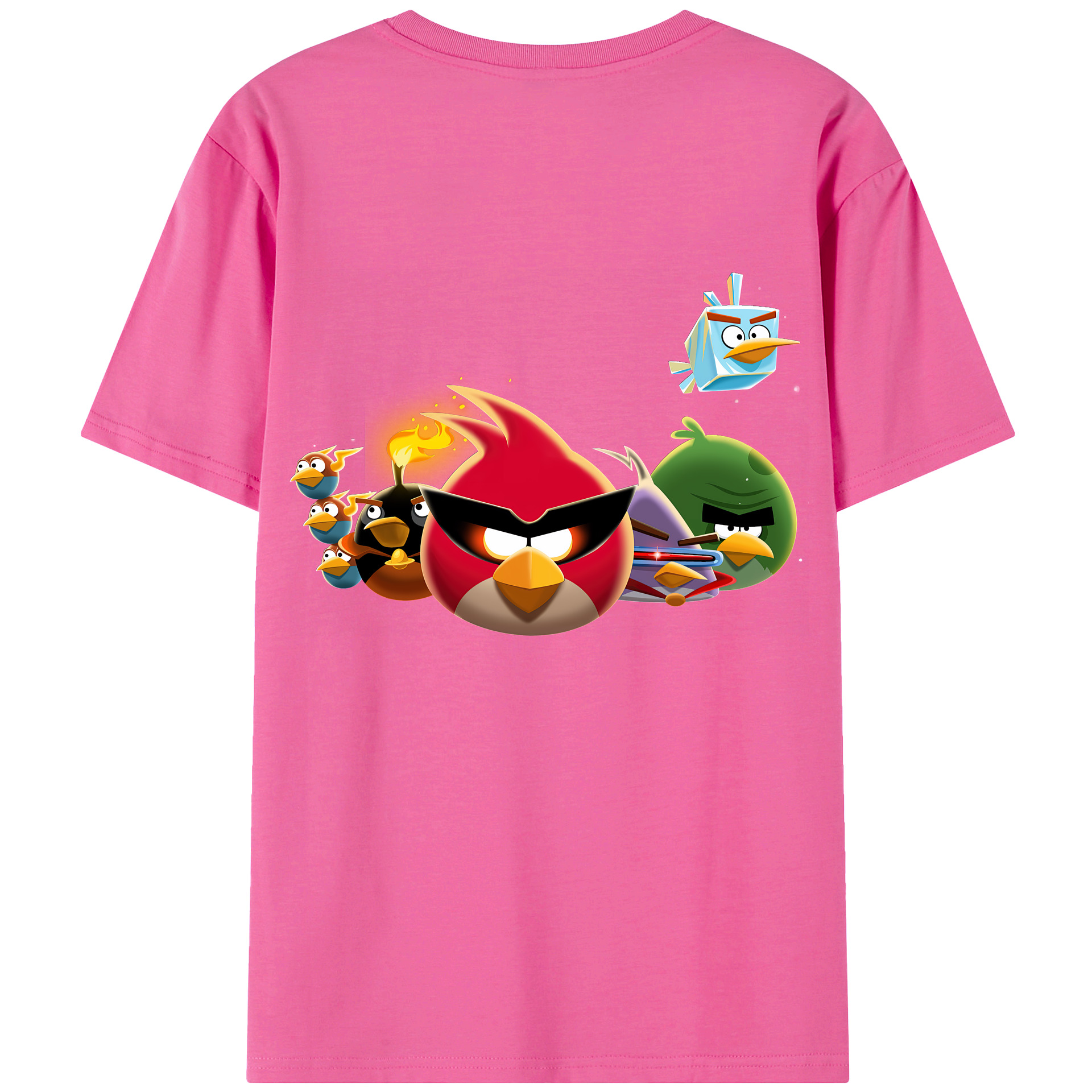 （画像用） Angry Birds アングリーバード レディース半袖Tシャツ(バックプリント)